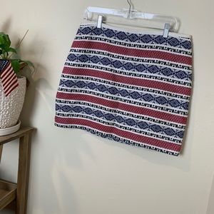 Madewell 100% cotton aztec skirt